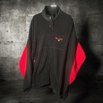 90s POLO SPORT フリースジャケット POLARTEC 赤黒ツートン バックロゴ ポロスポーツ