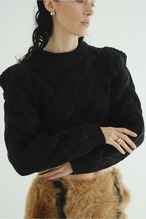 CLANE CABLE SHORT KNIT TOPS