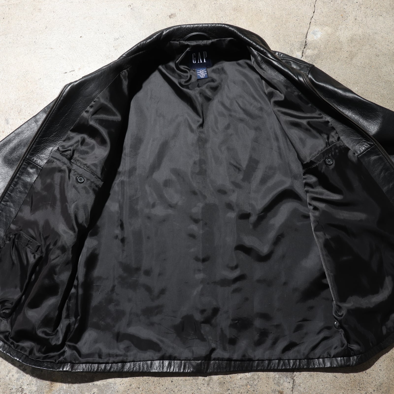 美品 L OLD GAP ハイジップ 90s Y2K レザージャケット オールド 