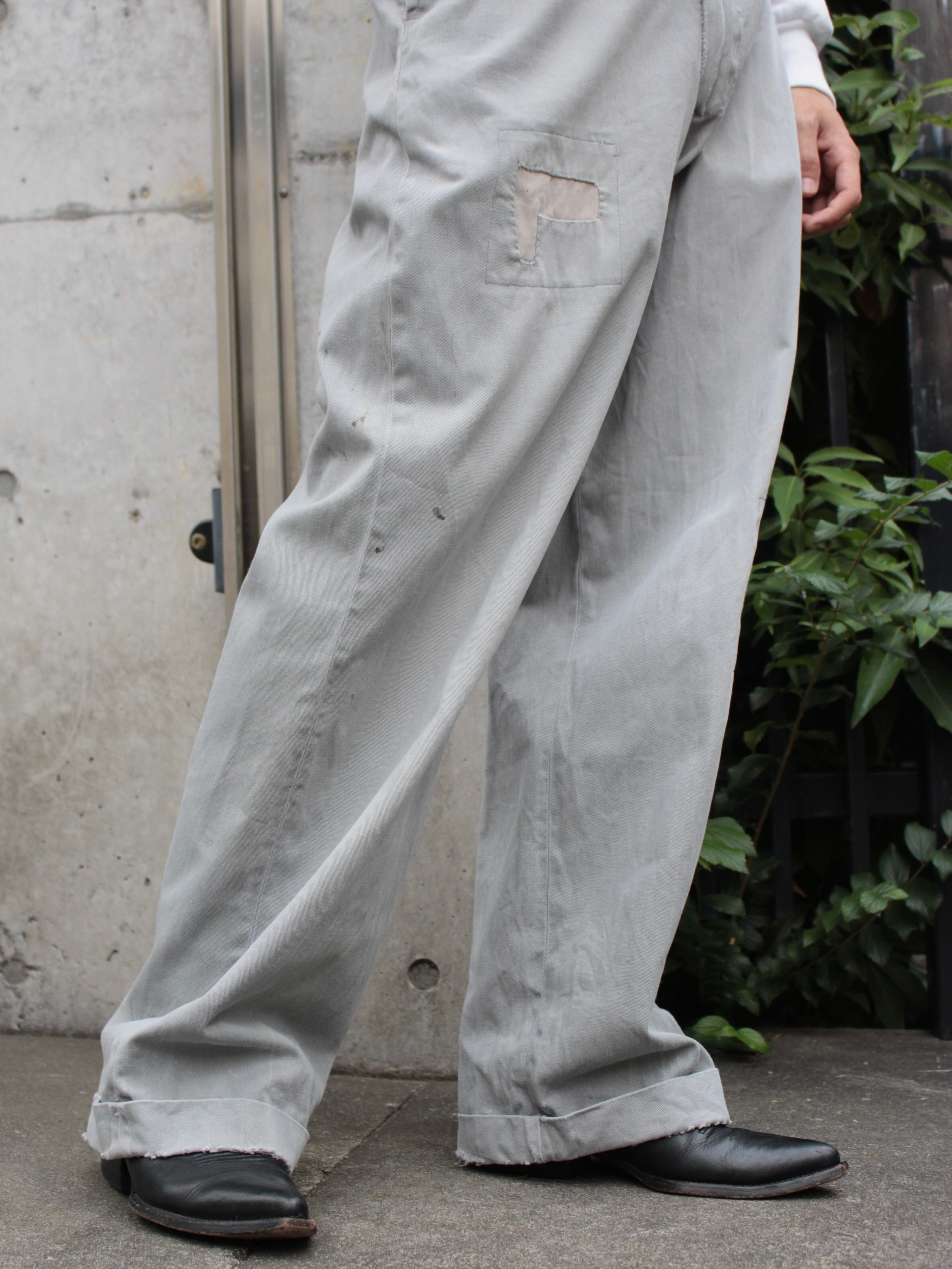 1950s〜60s vintage beautiful repair twill work pants 【CU-8750】 | cv