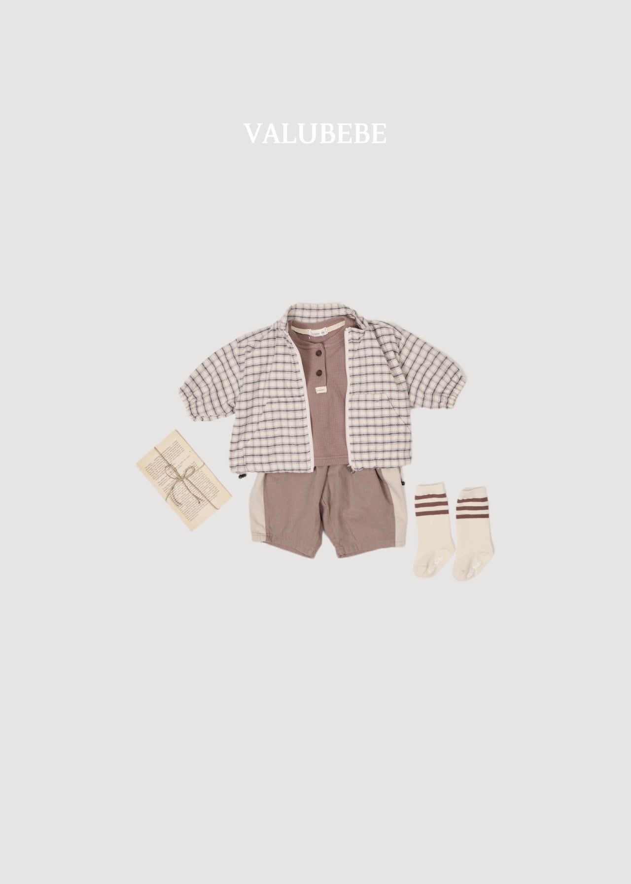 送料無料【予約】/ ミニワッフルボタンTシャツ / valubebe