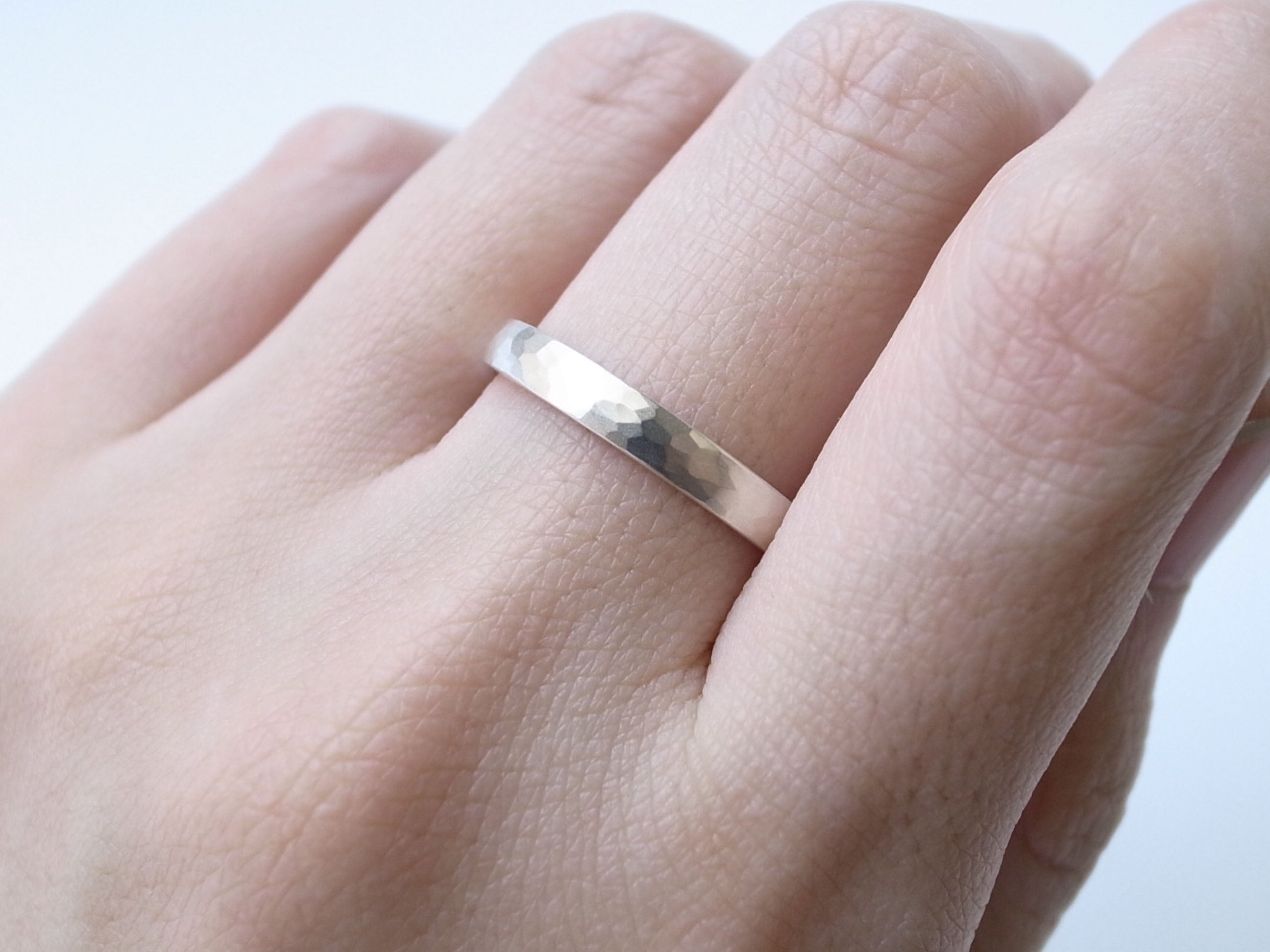 pairing・stamp】K18YG・silver950/tsuchime maru ring | niruc pairing・stamp】K18YG・silver950/tsuchime maru ring | niruc