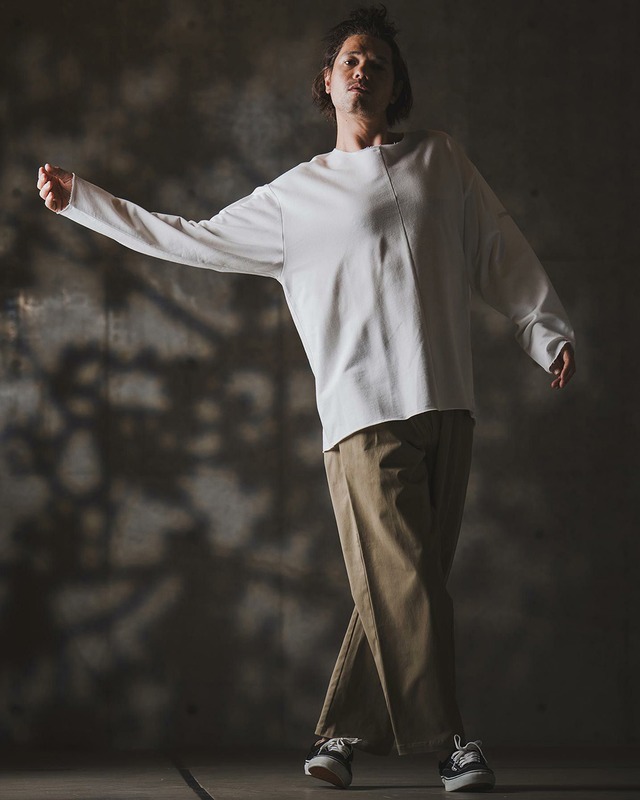 【GLIMCLAP】ボクシーシルエット ロングスリーブTシャツ　(19-022-gla-cf)