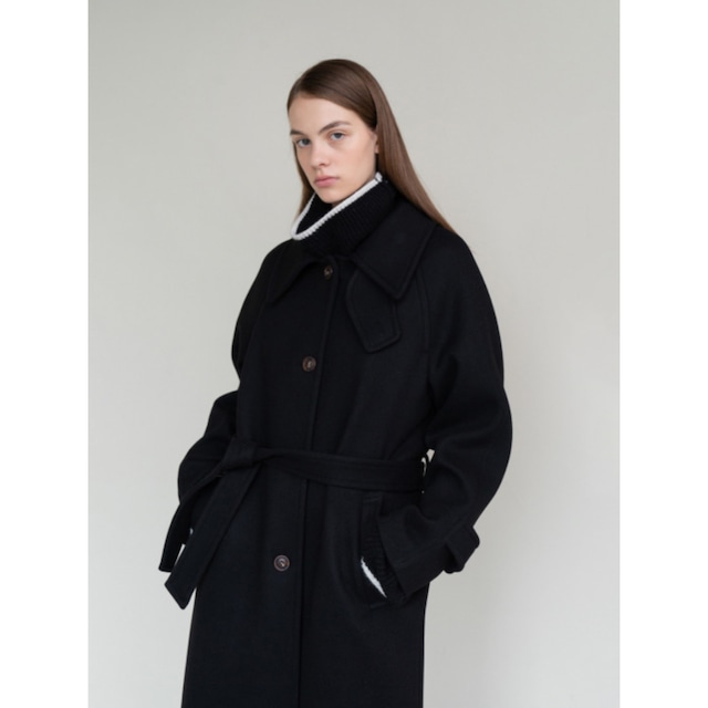 [AVA MOLLI] CASHMERE WOOL SINGLE COAT (BLACK) 正規品 韓国ブランド 韓国代行 韓国通販 韓国ファッション コート