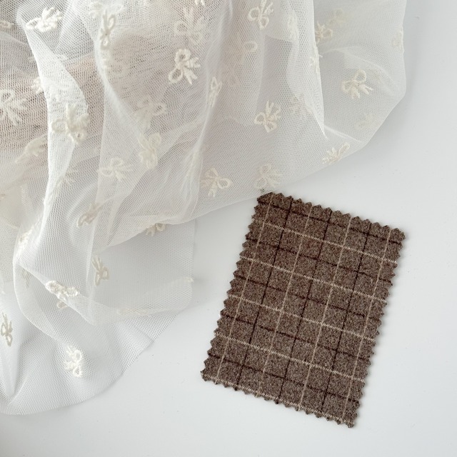《予約》起毛 / choco brown check