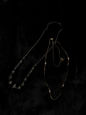 tribal metal long necklace-5147-8