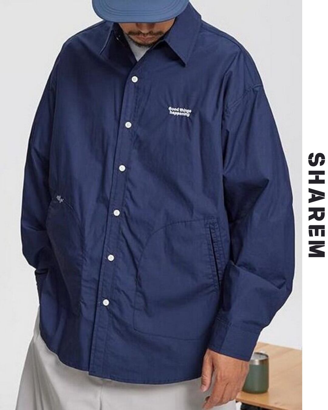 diagonal pocket shirt B0065