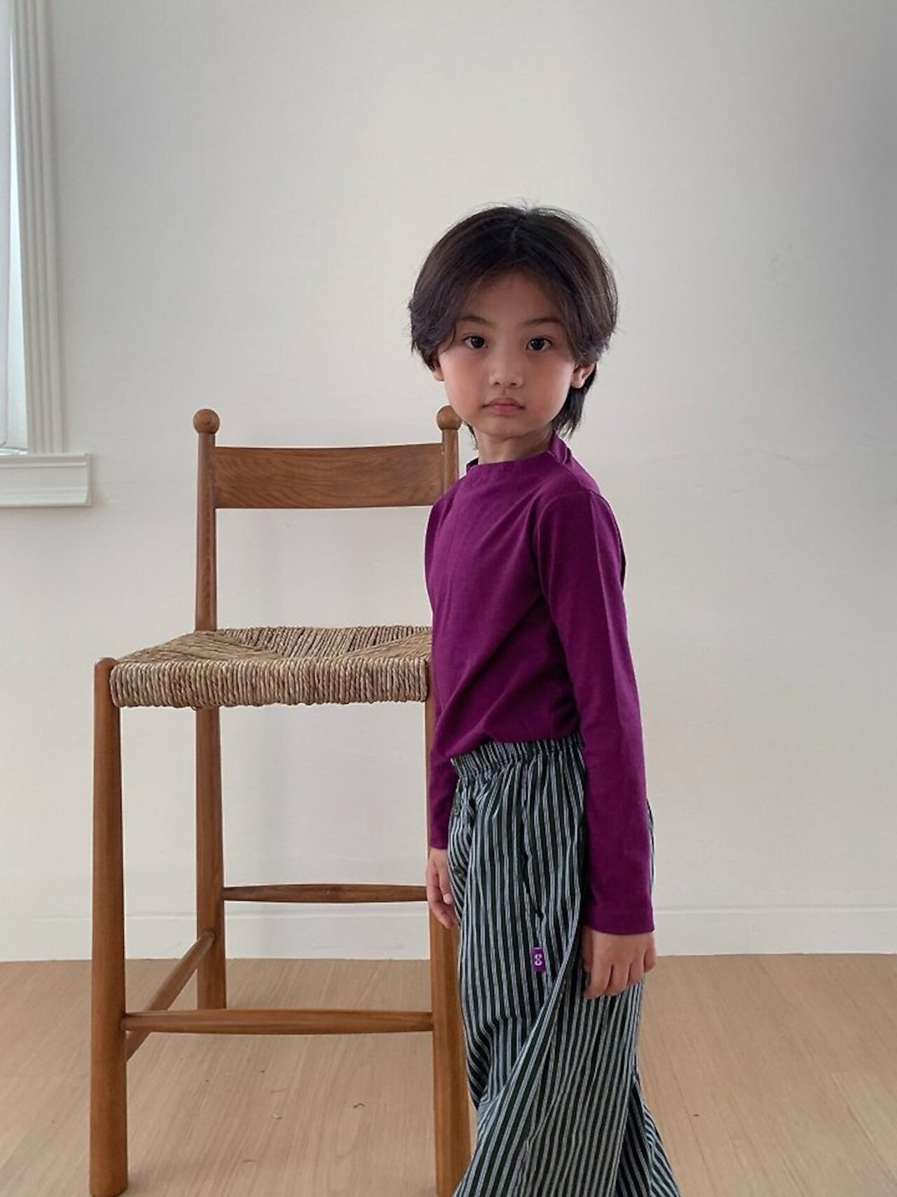 韓国子供服 / 26Autumn / cantuccistudio / ナスTシャツ / 秋服 *XS~JS*
