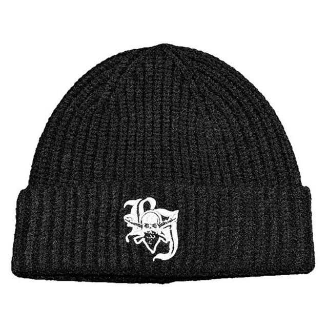 Embroidered knit cap 21273