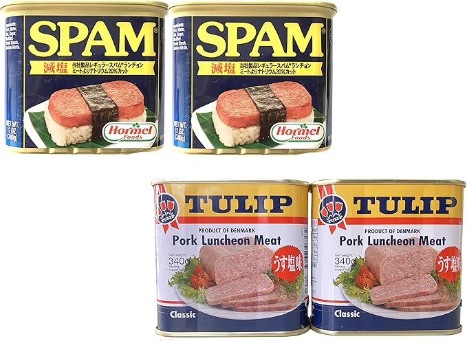 楽天市場】TULIP ポーク ランチョンミート 340g 缶 うす塩