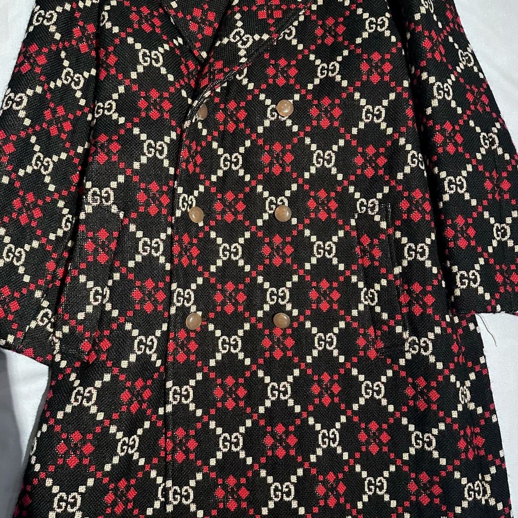 GUCCI グッチ 18AW GG DIAMOND WOOL COAT チェスターコート 2904715220