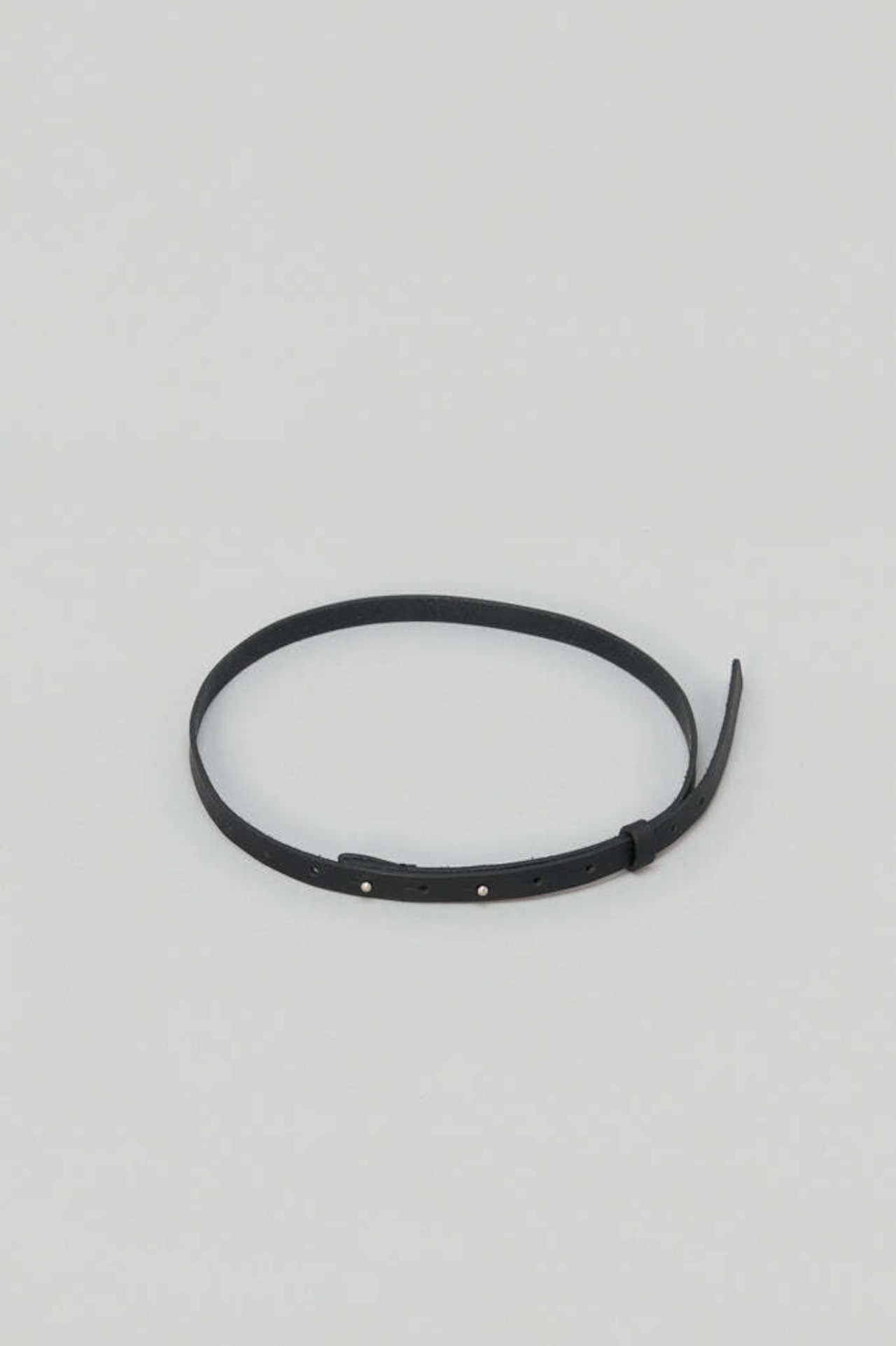 _Fot - belt :Black|牛革レザーベルト/細幅15mm/ギボシ留め/11穴サイズ調整/日本製