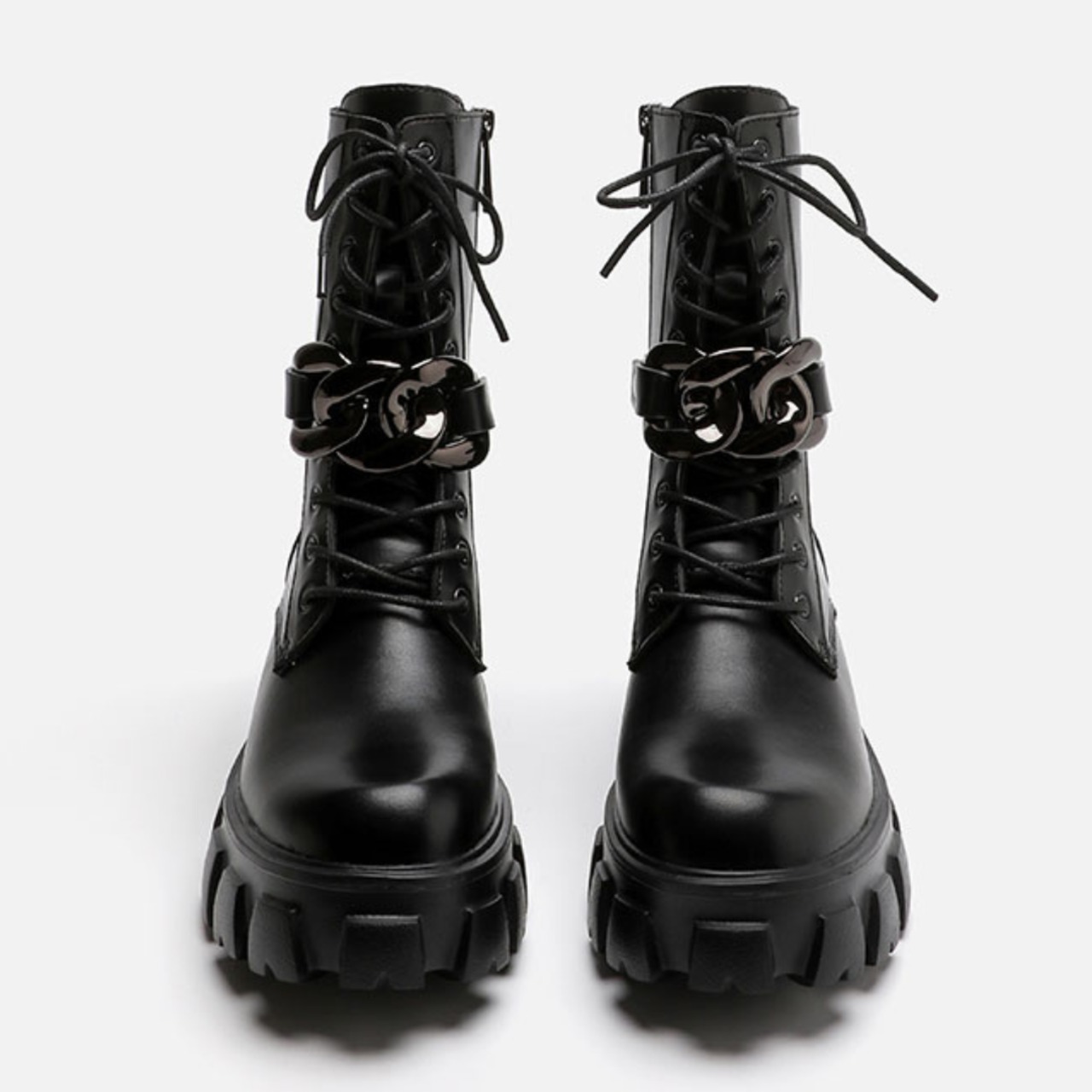 Chunky heel retro rider boots(ME086)