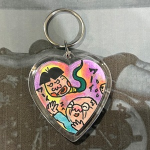 ハートの手描きイラストキーホルダー#2