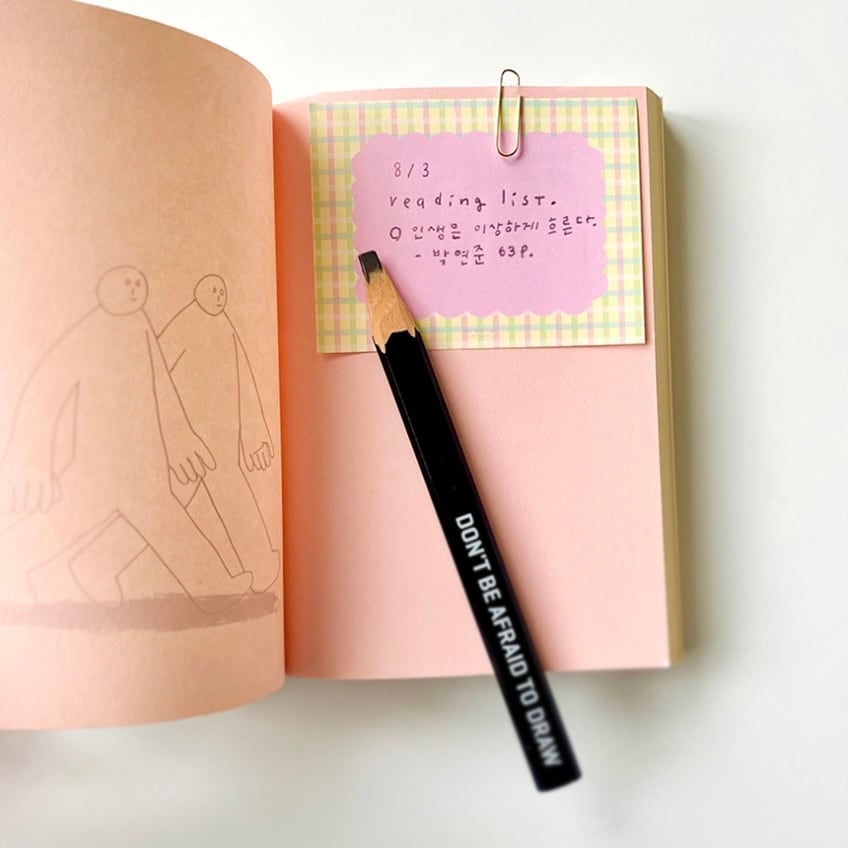 greenyeveryday】メモ帳 memopad check pink | 韓国文具・雑貨