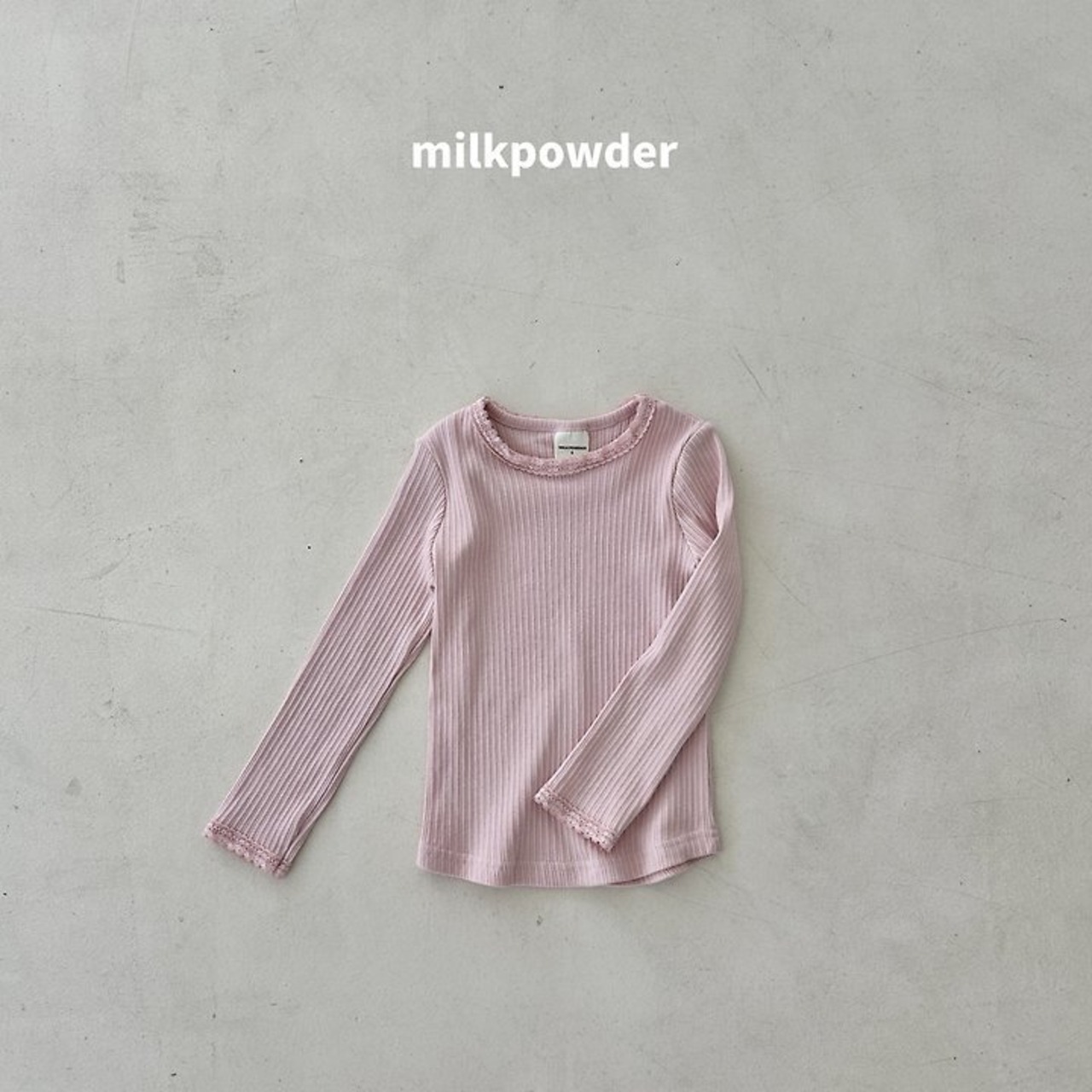 韓国子供服 / 26Autumn / 〖取寄〗milkpowder / もっちりTシャツ / 女子服 *XS~JS*
