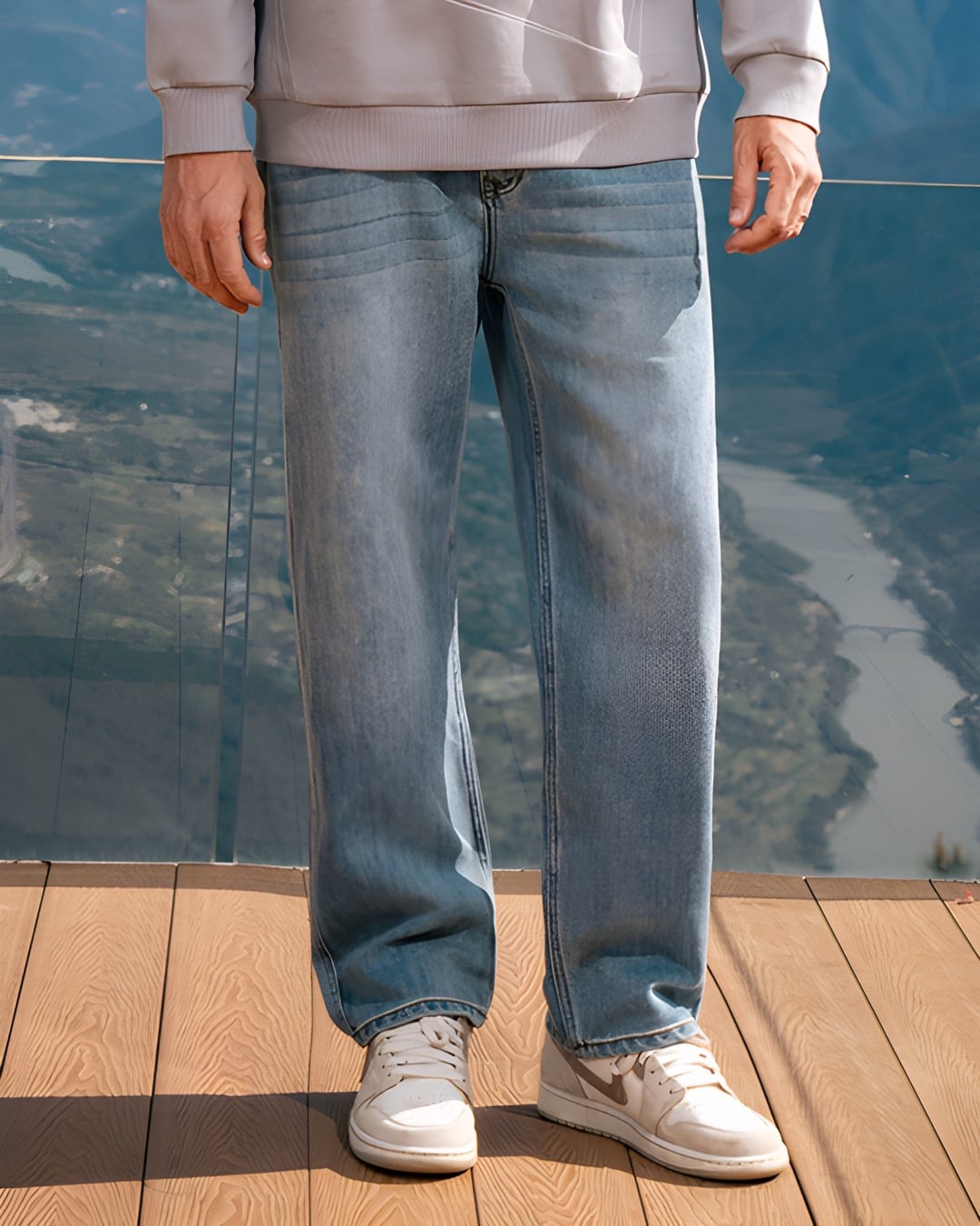 ストレート ワイドシルエットデニム E0098