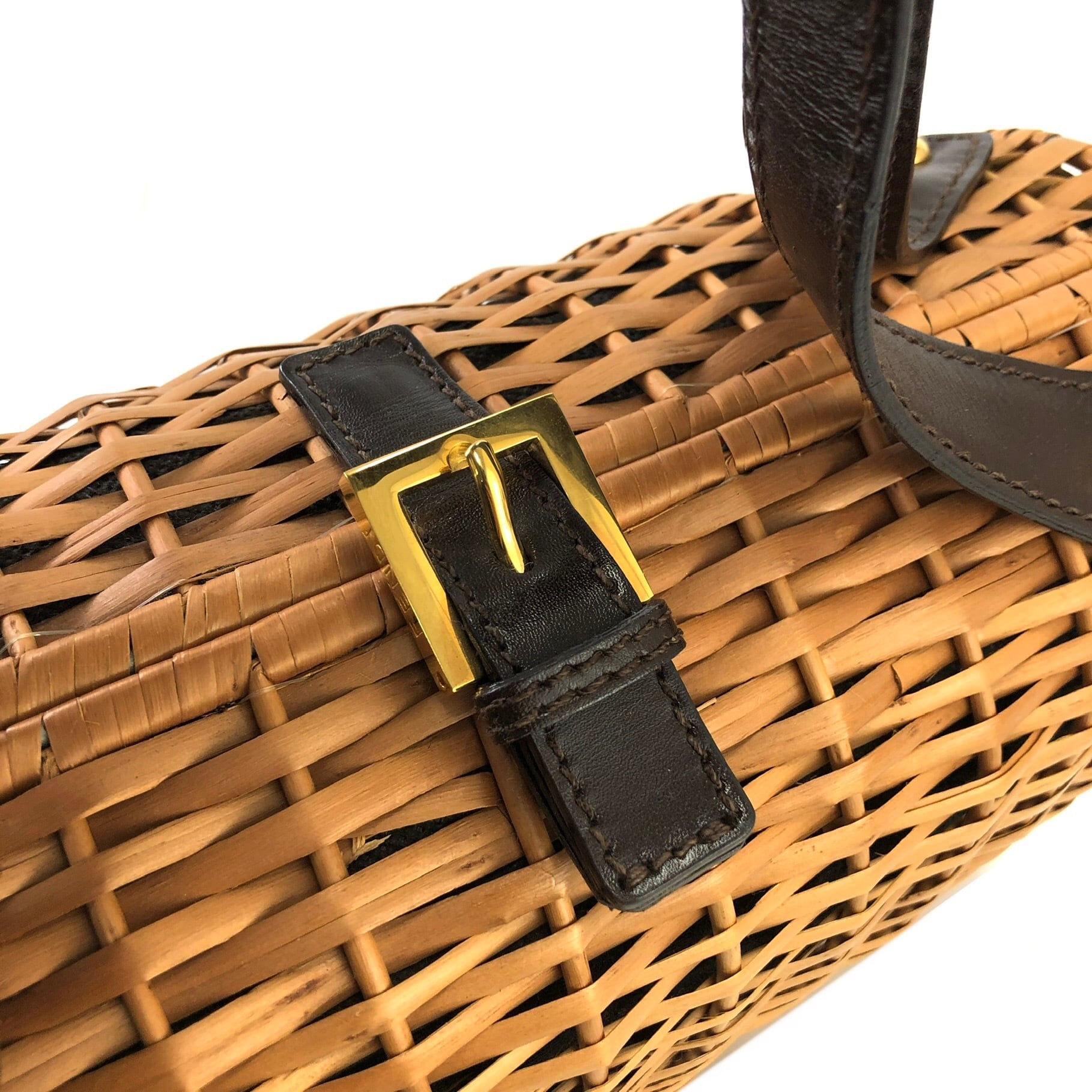FENDI フェンディ ラタン かごバッグ ハンドバッグ ズッカ FENDI フェンディ ラタン かごバッグ ハンドバッグ ズッカ