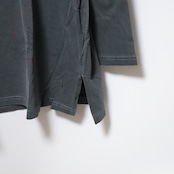 OE天竺編みピグメント ドッグ クラック プリント ロンT 犬 長袖 Tシャツ