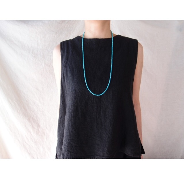 【K14gf／受注制作】Magnesite Turquoise Necklace／マグネサイトターコイズ ネックレス（80cm）