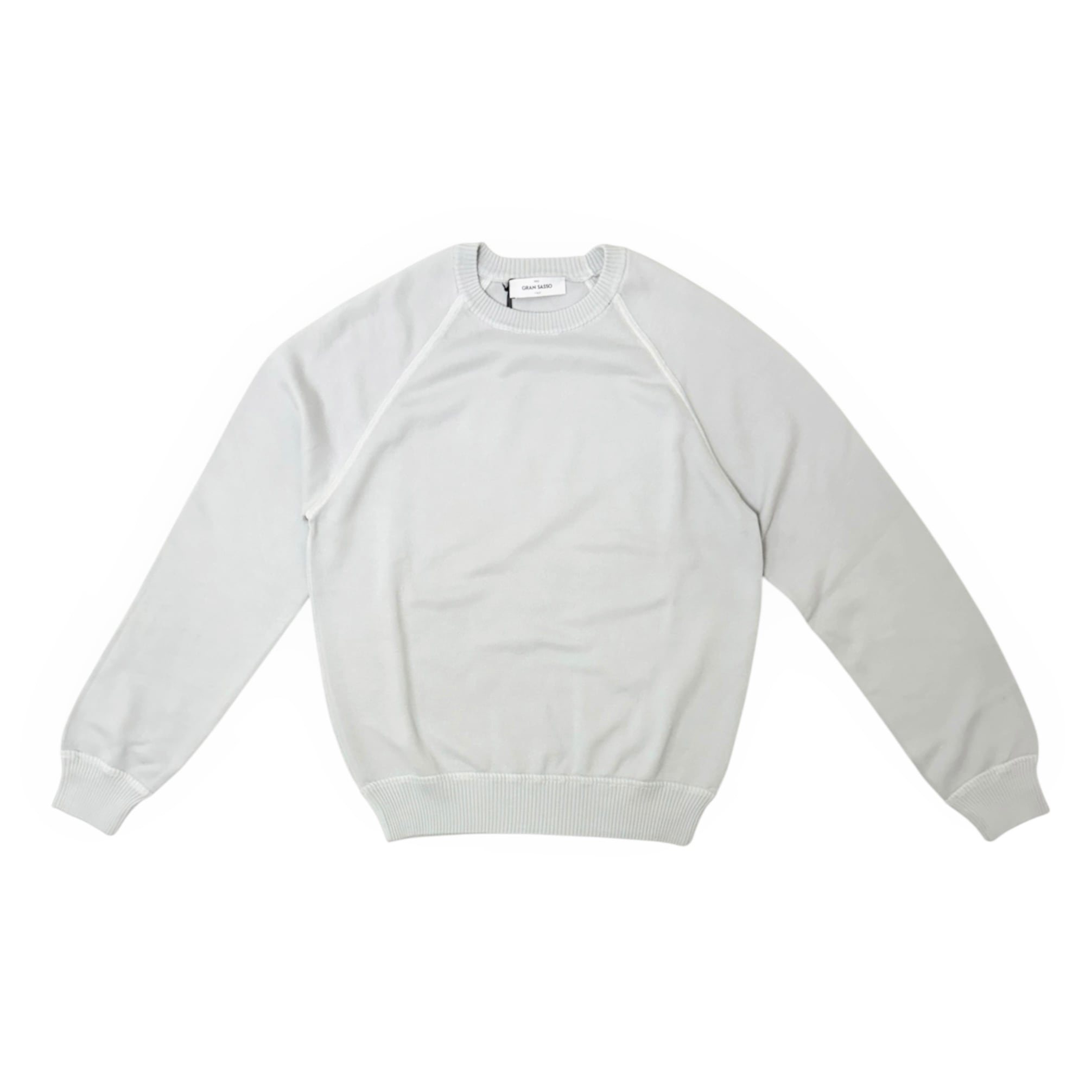 GranSasso(グランサッソ) Softcotton Raglan Sleeves Crew Neck Knit(57138/18180/050)/ICE GRAY