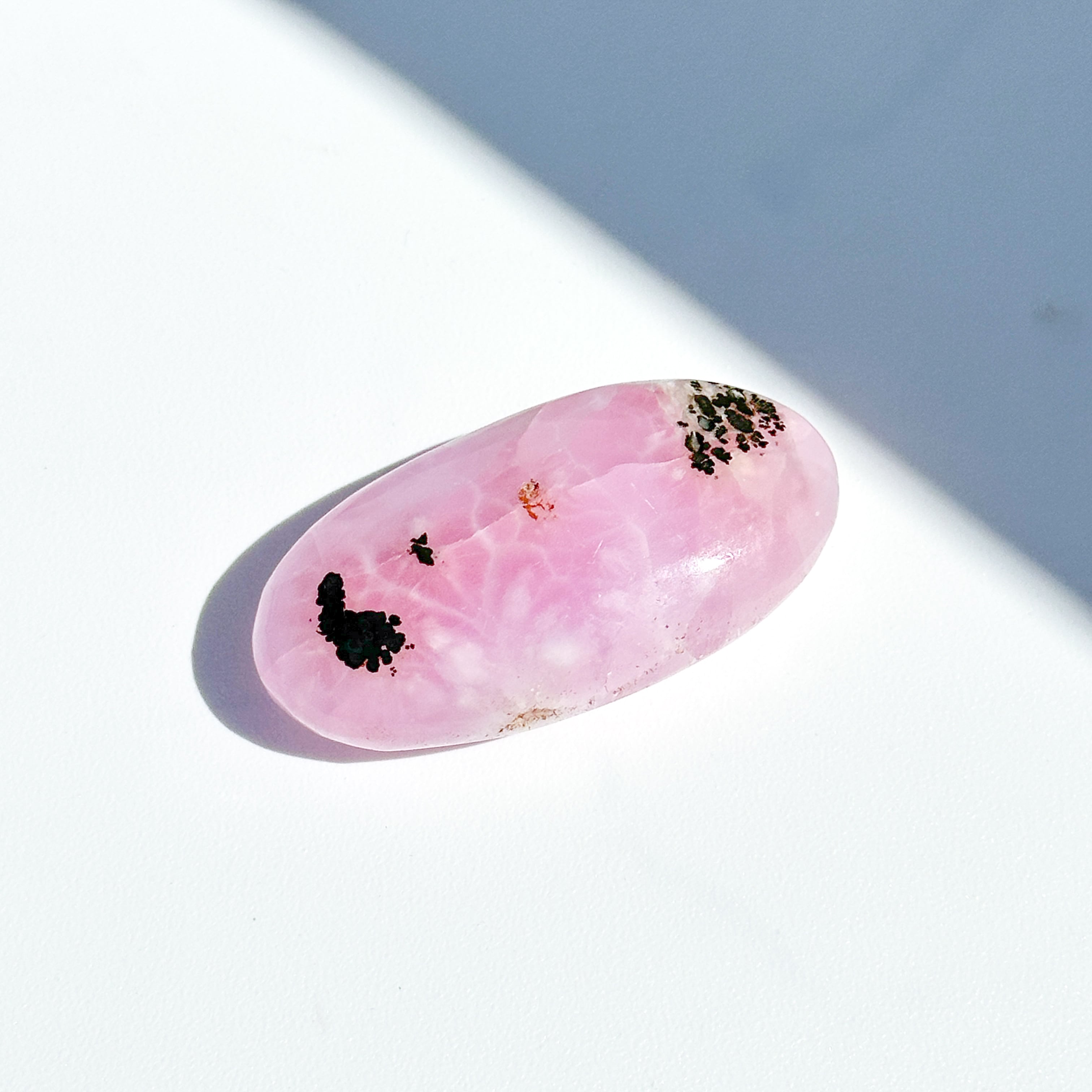 高品質】ピンクアラゴナイト パームストーン 91◇ Pink Aragonite Palm