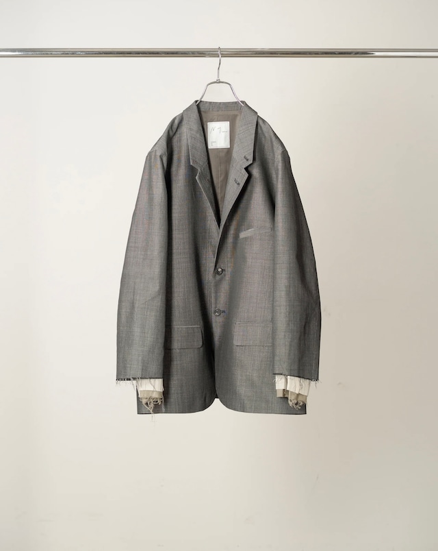 ANCELLM / LAYERED TAILORED JACKET (BLACK)