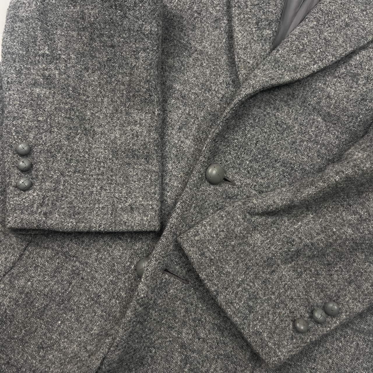 PAPAS パパス × Harris Tweed ハリスツイード ウール テーラードジャケット ブレザー M/グレー メンズ