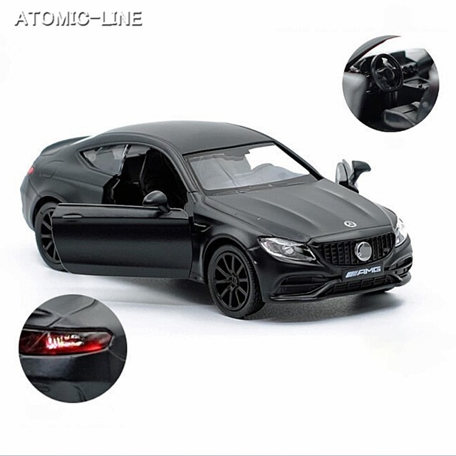 メルセデス ベンツ C63S クーペ AMG 1/32 ミニカー 全4色 ライト点灯 エンジンサウンド 合金モデル 模型 ジオラマ