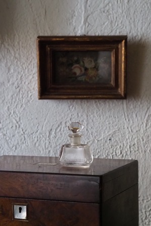 アール・デコ イギリスの香水瓶-antique glass perfume bottle