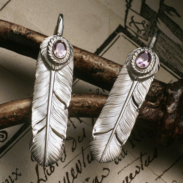 鷲見太郎 Pendant ペンダント 2023限定】Mフェザー&ハートフェザー