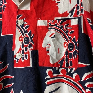 vintage 1960’s open collar shirt “Indian head”
