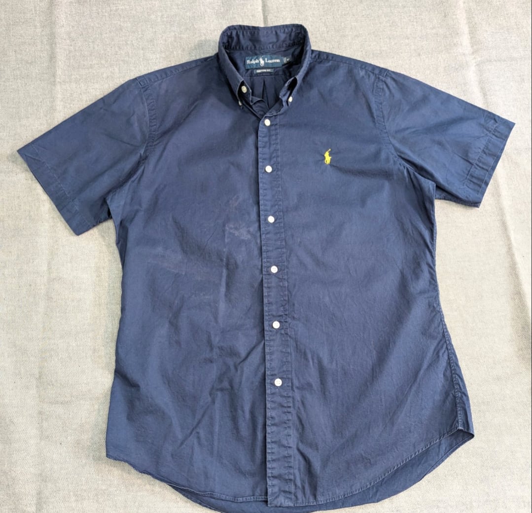 ralph lauren b/d shirt navy color 小岩店