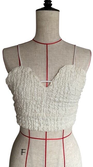 FUMIE=TANAKA フミエタナカ patch bustier F26S36（WHT）SIZE:1