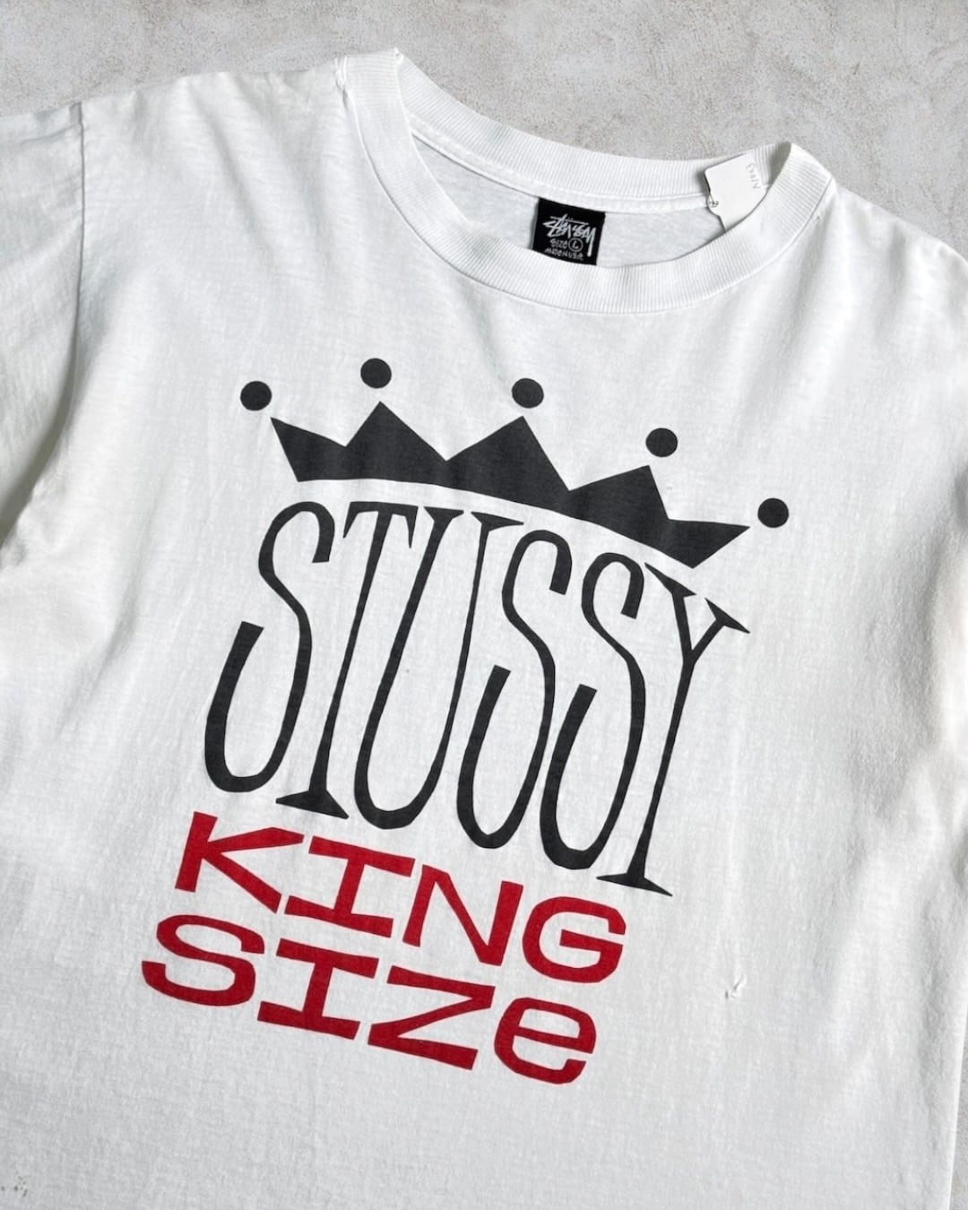80's~90's old stussy KING SIZE Design Tee “黒タグ” 【高円寺本店