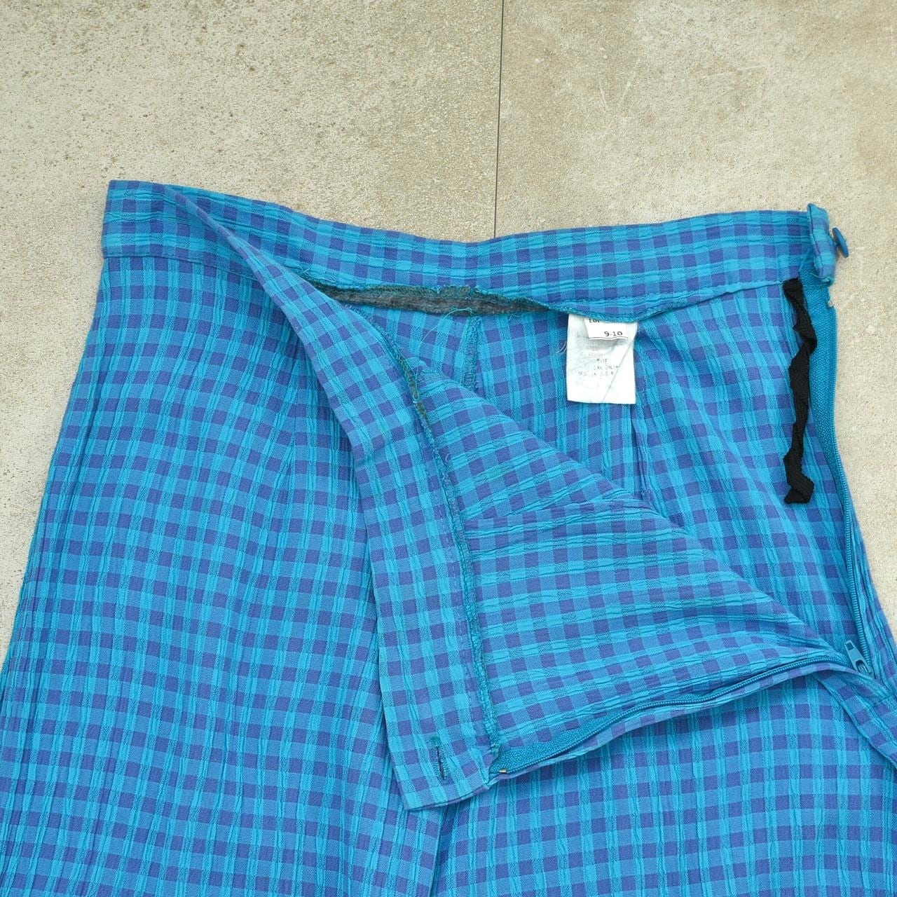 90's sucker gingham check tapered pants | 古着屋 grin days memory