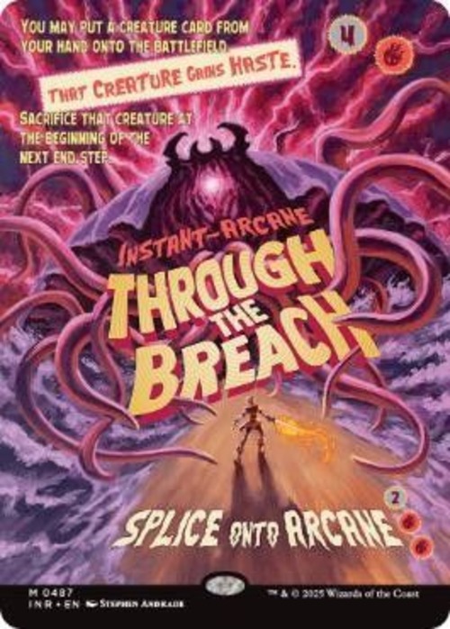 MTG《裂け目の突破/Through the Breach(INR)》英語 ボーダーレス  Foil
