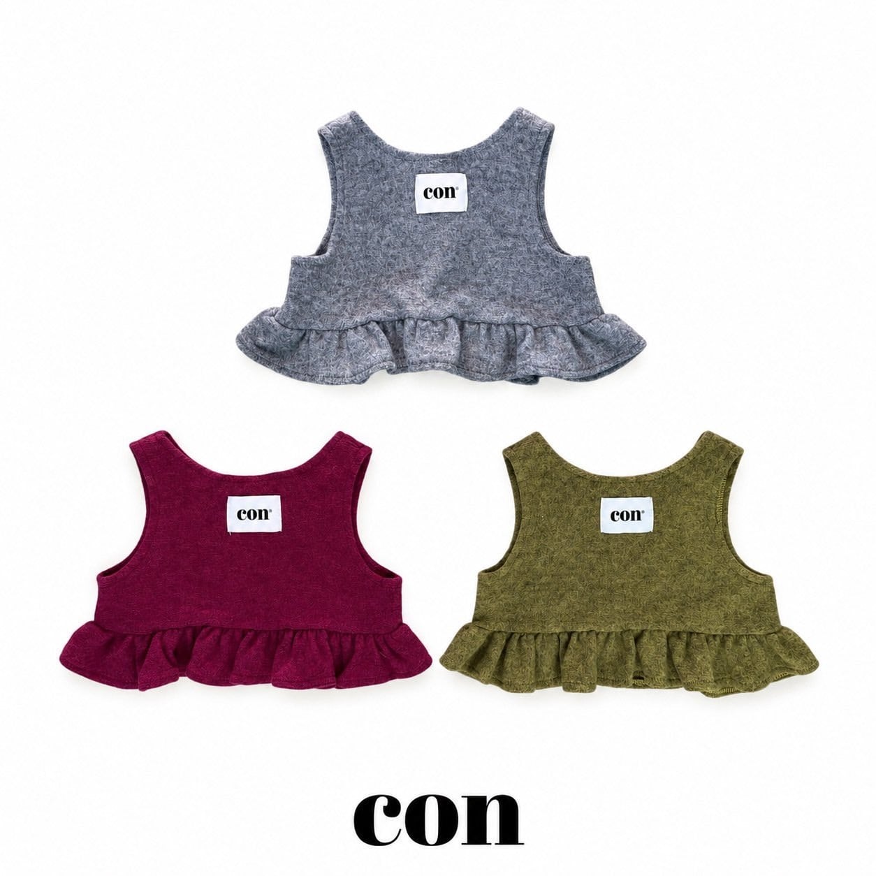 【予約/送料無料】CON / ツーウェイフリルベスト
