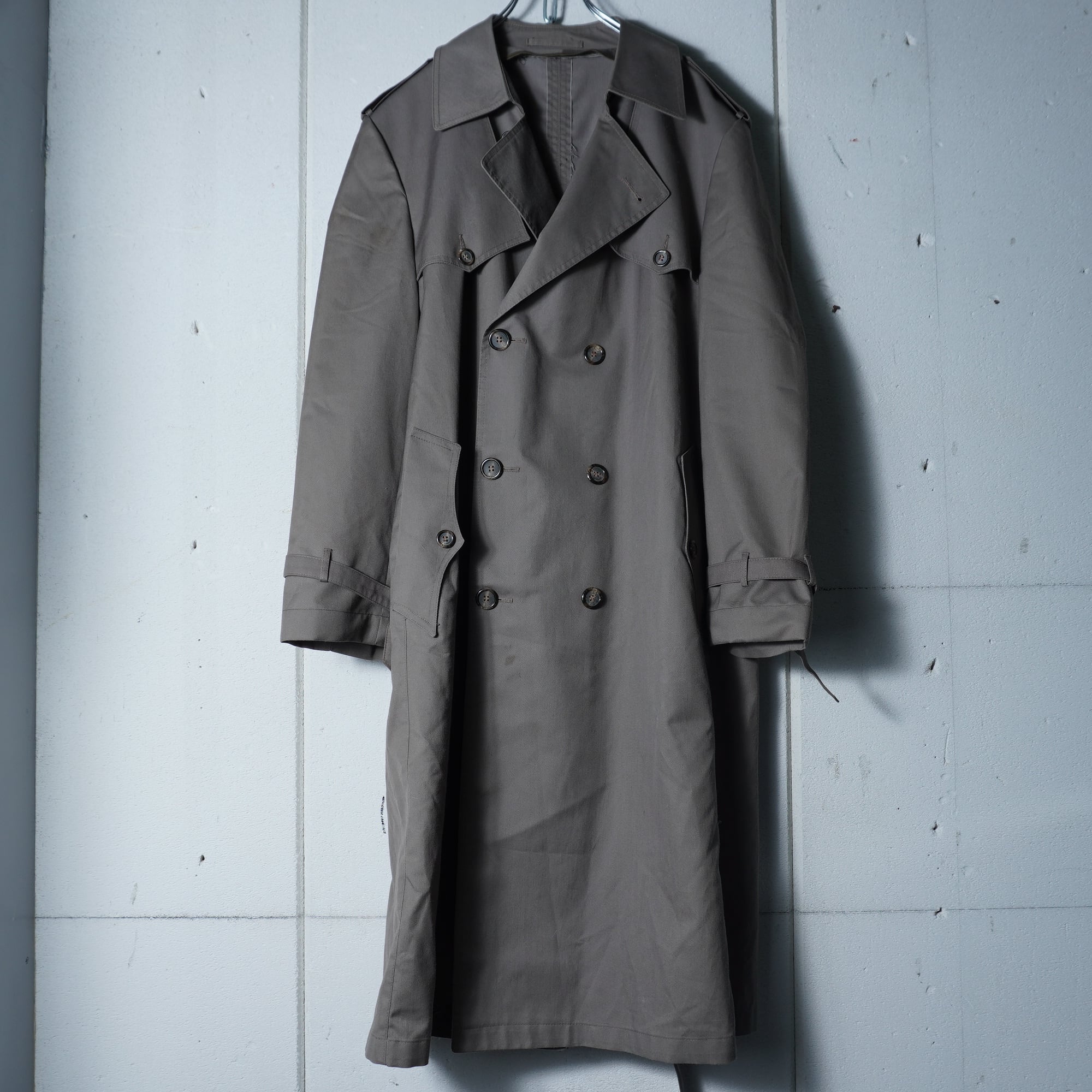 Christian Dior トレンチコート グレー Christian Dior】クリスチャンディオール ベルト付トレンチコート gray