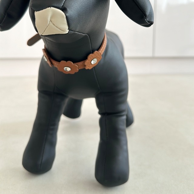 【DOG】レザーフラワー首輪