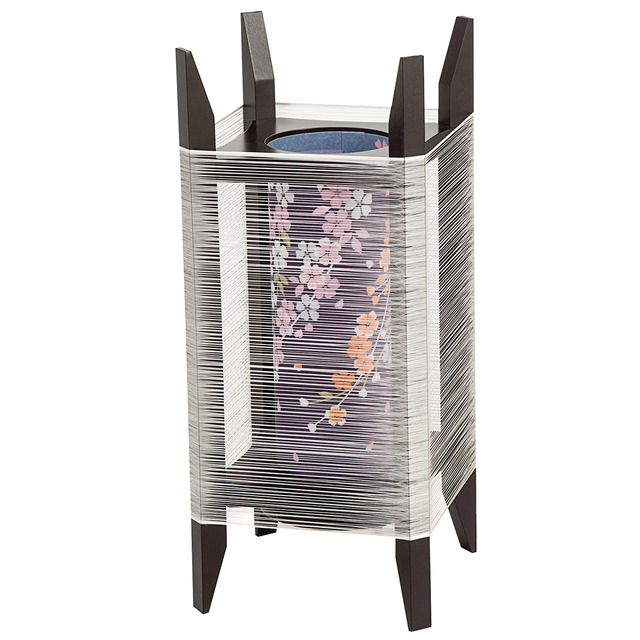 【提灯】盆提灯　お盆　初盆　家紋　インテリア　モダン　おしゃれ　コンパクト　◇富岡シルクブランド　絹の舞　桜【商品コード】80800-4912