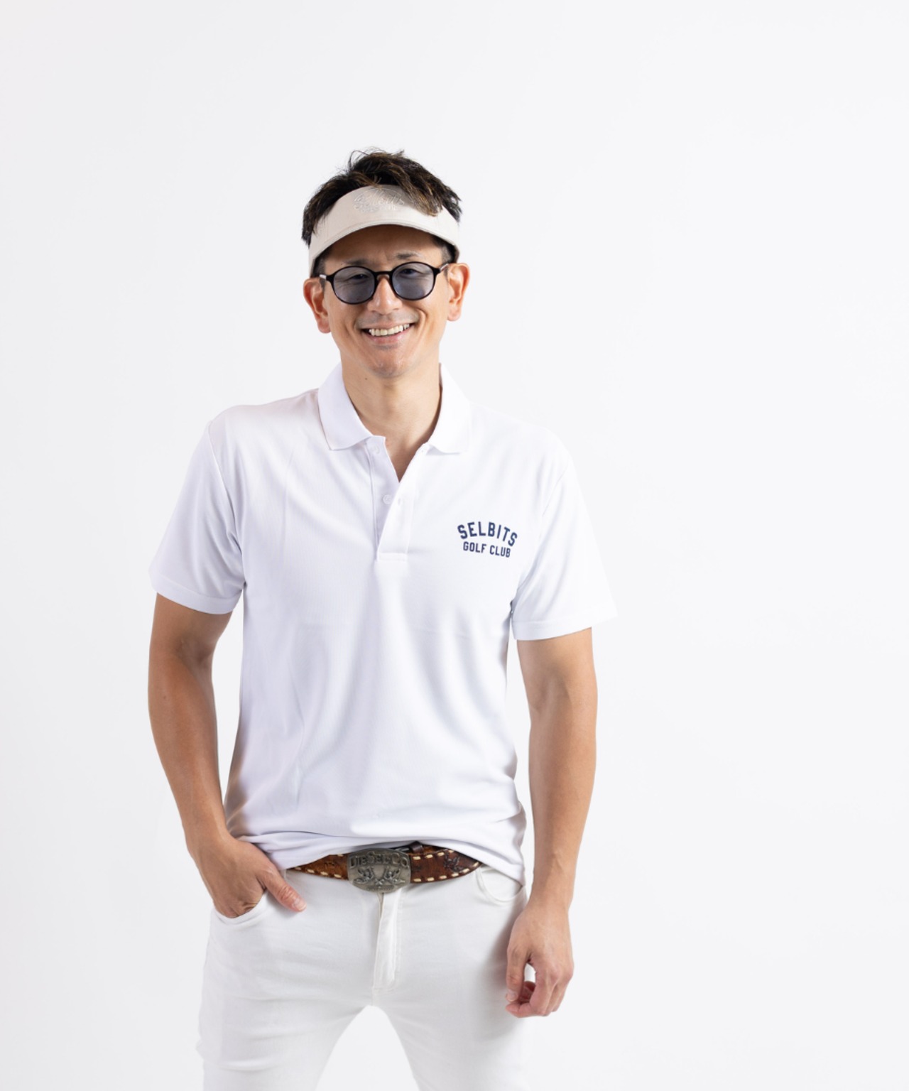 ROCKER Polo ”white” / ロッカー柄ポロシャツ