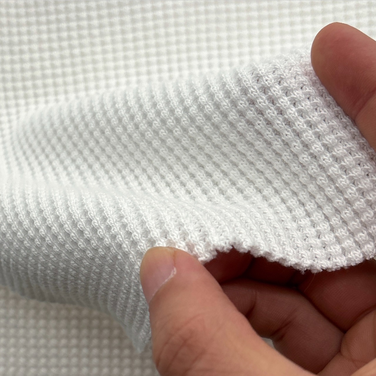 ★NN082◆2m◆ラスト1点!綿100%ワッフルニット生地◆ホワイト