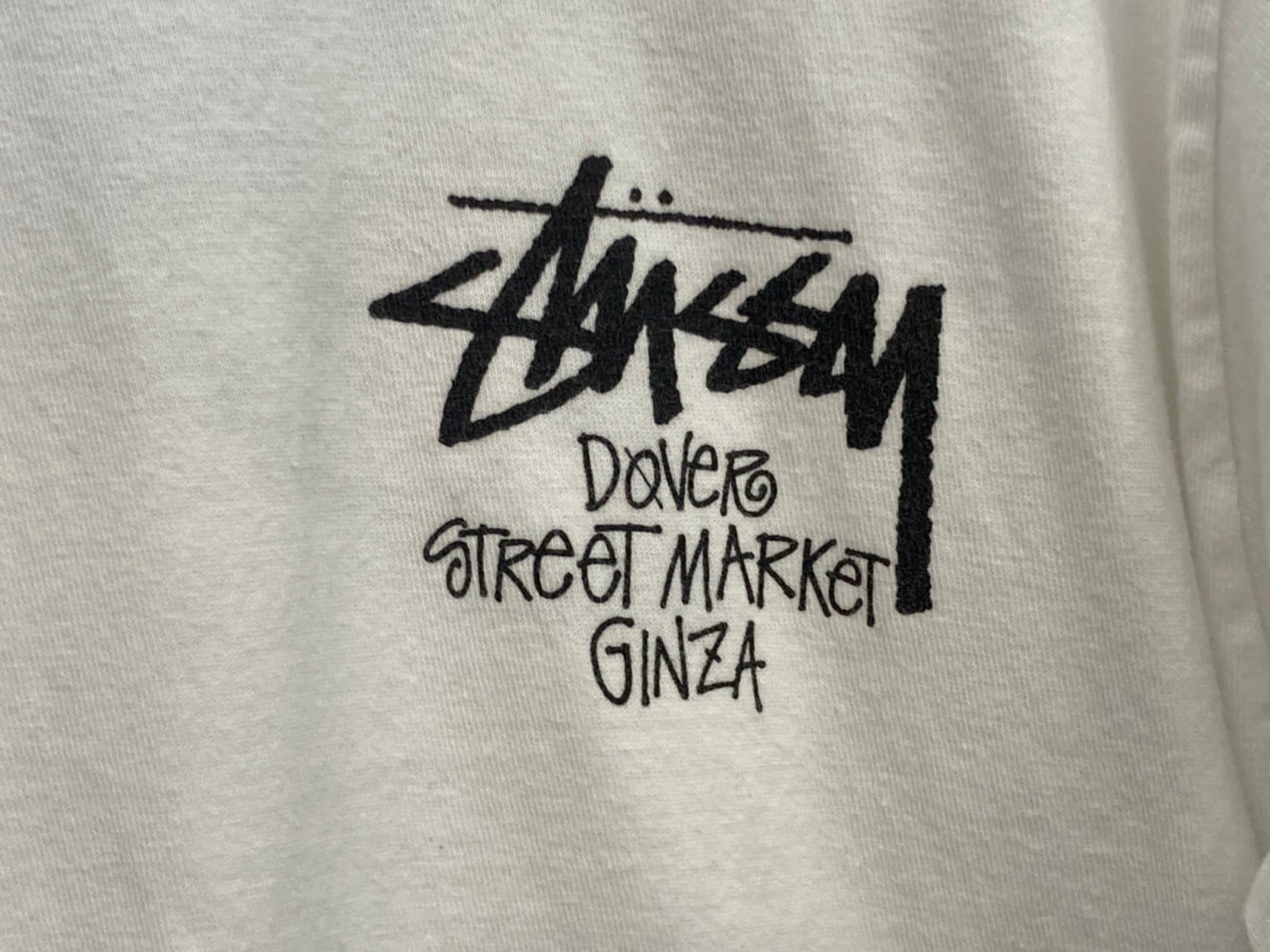 STUSSY × DOVER STREET MARKET STOCK DSM GINZA TEE WHITE LARGE 81186