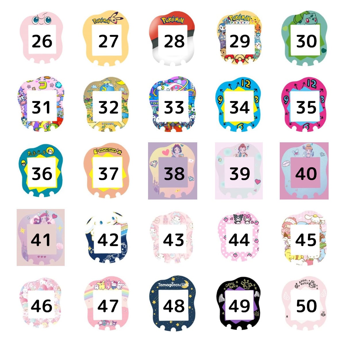 たまごっちユニシール式着せ替えフェイスプレートスキン (Tamagotchi