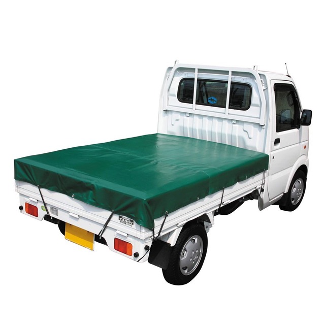 【特価セール】メルテック(meltec) 軽トラック用品 軽トラ職人 シート エステル帆布(ゴムバンド10本付)本体サイズ1.74m×2.4m Meltec TK-10