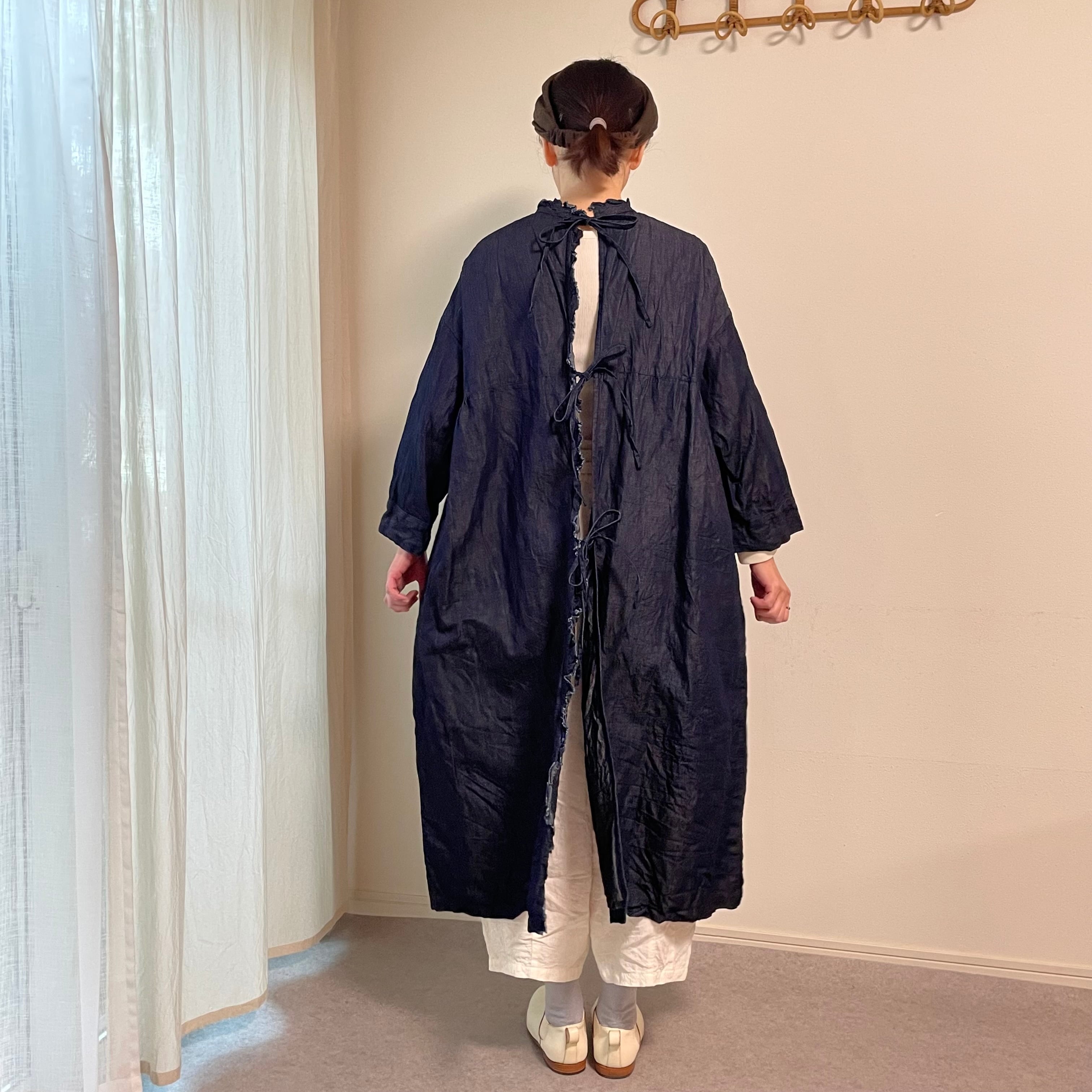 Gauze#// LIGHT DENIM ANTIQUE SURGICAL ONE PIECE / ライトデニム