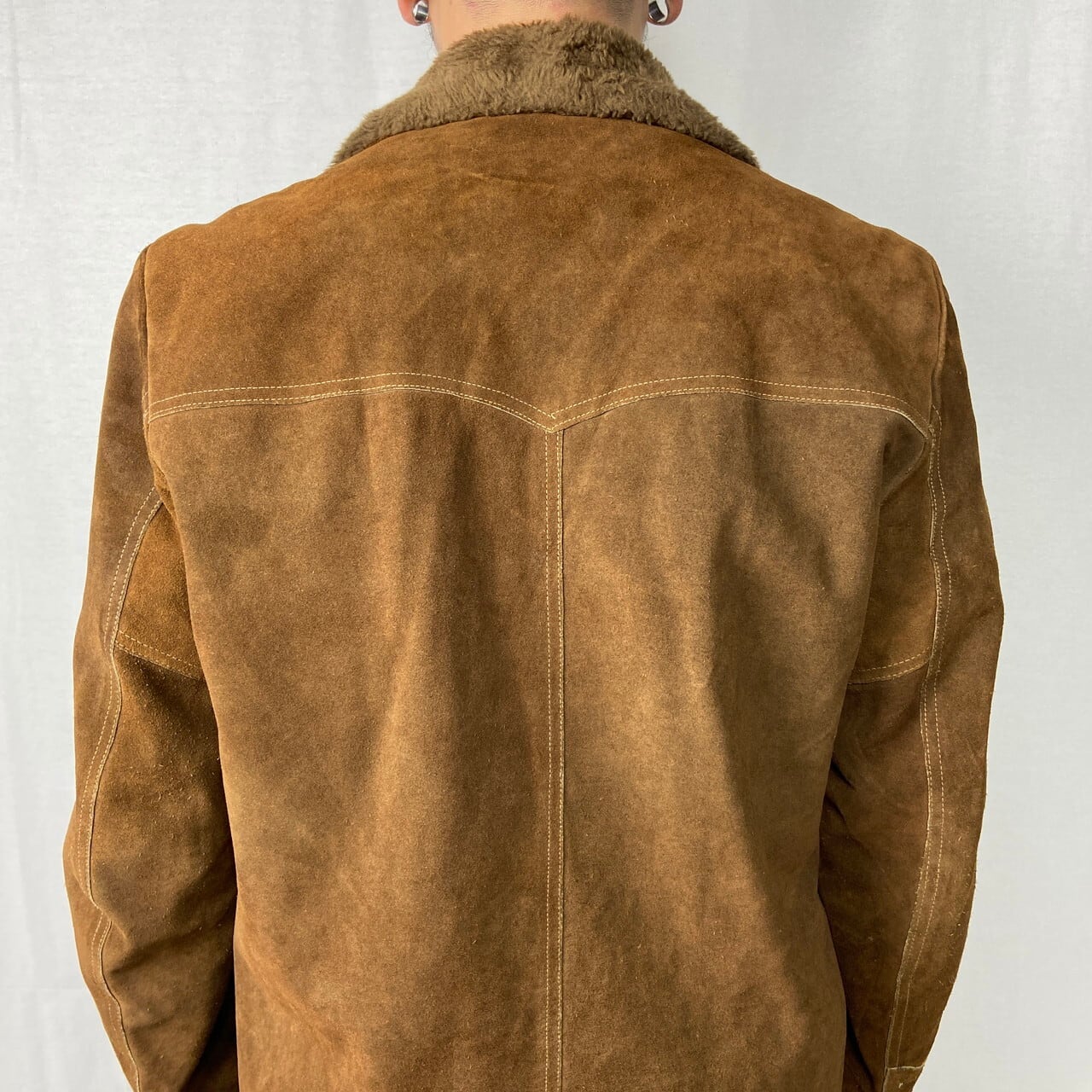 60年代〜 LAKELAND SPORTSWEAR スエード ボア ランチコート メンズL 