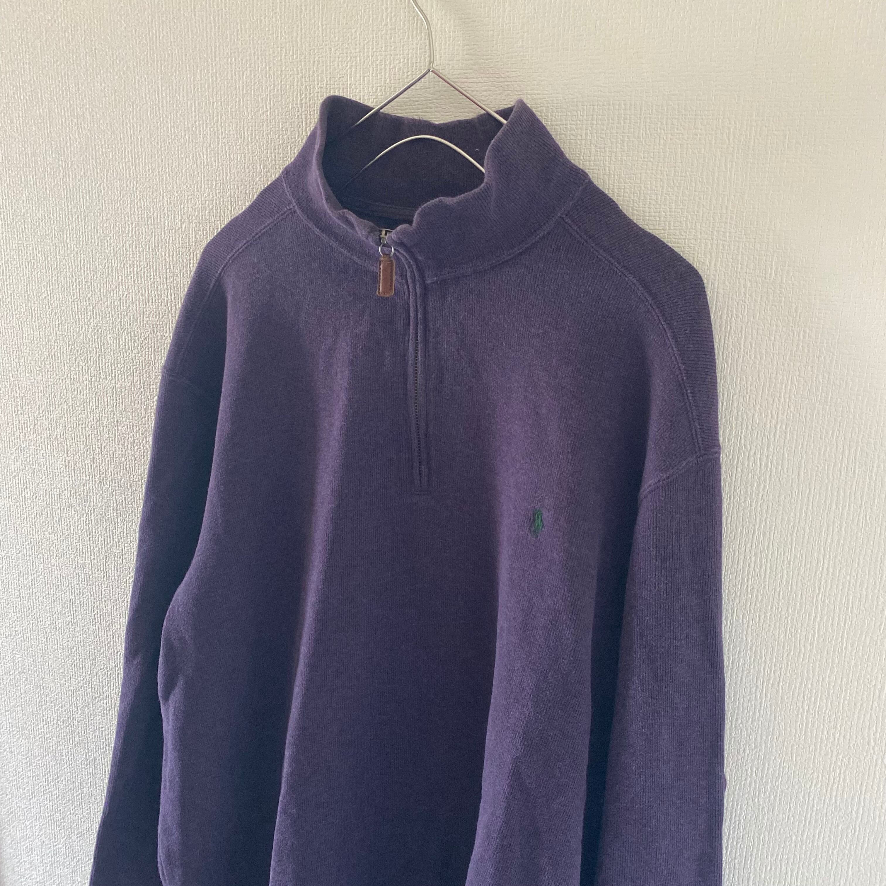 【ラルフローレン ポロスポーツ】トレーナー スウェット ハーフジップ L 紺 ラルフローレン ポロスポーツトレーナー スウェット ハーフジップ L