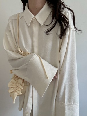 2150 起毛ループビックカフスオーバーサイズシャツ(レディース)